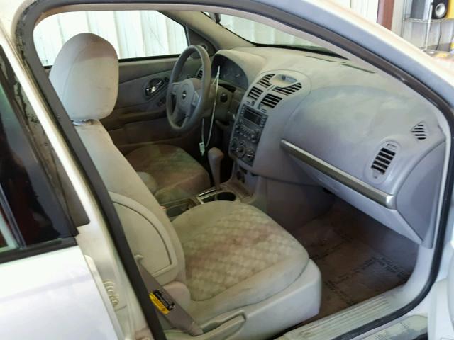 1G1ZT54875F150356 - 2005 CHEVROLET MALIBU LS ვერცხლისფერი ფოტო 5