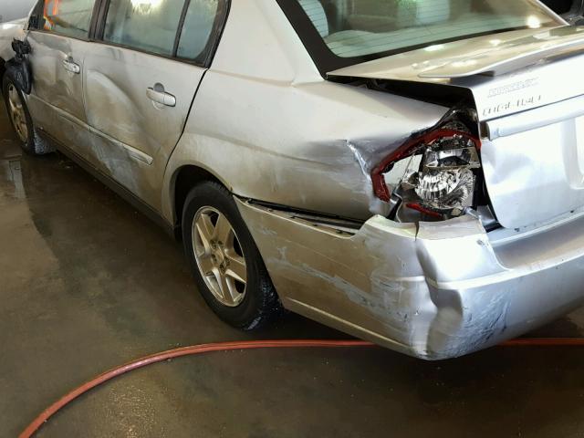 1G1ZT54875F150356 - 2005 CHEVROLET MALIBU LS ვერცხლისფერი ფოტო 9