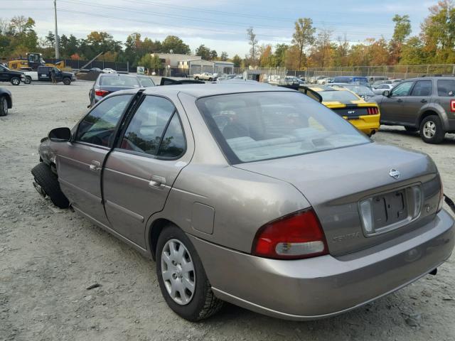 3N1CB51D81L444482 - 2001 NISSAN SENTRA XE BROWN photo 3