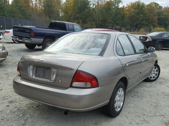 3N1CB51D81L444482 - 2001 NISSAN SENTRA XE BROWN photo 4