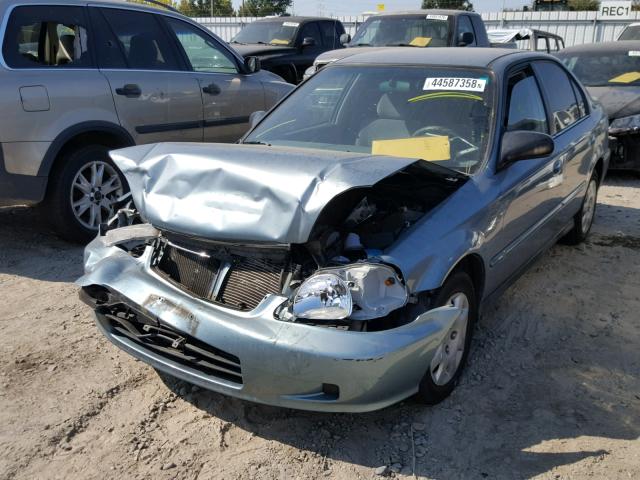 2HGEJ6613YH592587 - 2000 HONDA CIVIC BASE BLUE photo 2