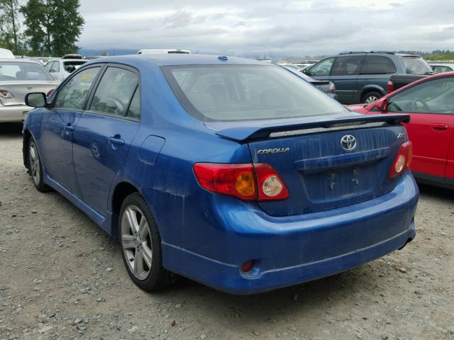 1NXBE40E29Z004579 - 2009 TOYOTA COROLLA XR 蓝色 照片 3