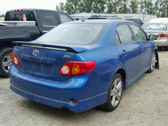 1NXBE40E29Z004579 - 2009 TOYOTA COROLLA XR BLUE photo 4