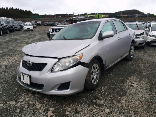 2T1BU4EE5AC485204 - 2010 TOYOTA COROLLA BA SILVER photo 2