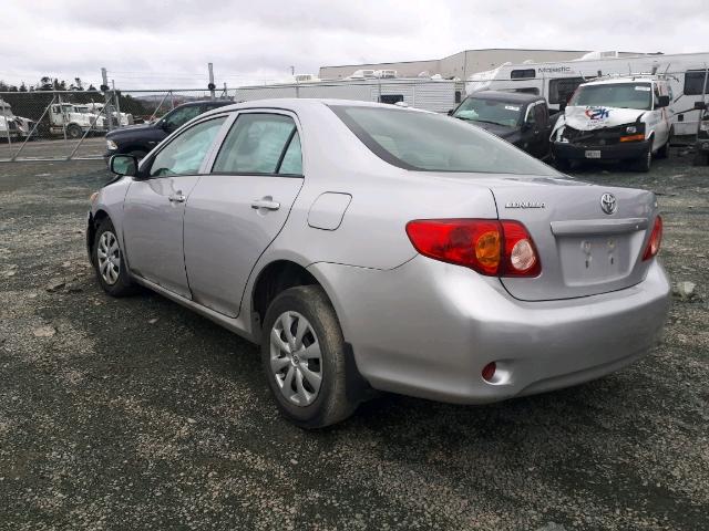 2T1BU4EE5AC485204 - 2010 TOYOTA COROLLA BA SILVER photo 3