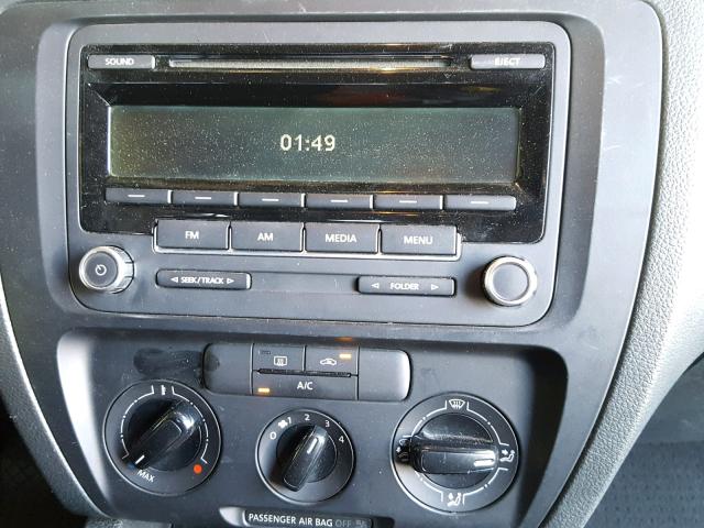 3VW2K7AJ1CM331865 - 2012 VOLKSWAGEN JETTA BASE Մոխրագույն լուսանկար 9