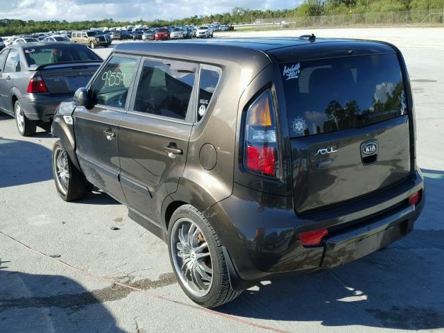 KNDJT2A24B7316020 - 2011 KIA SOUL BROWN photo 3