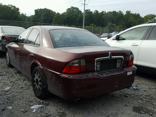 1LNHM86S13Y662279 - 2003 LINCOLN LS 勃艮第红 照片 3