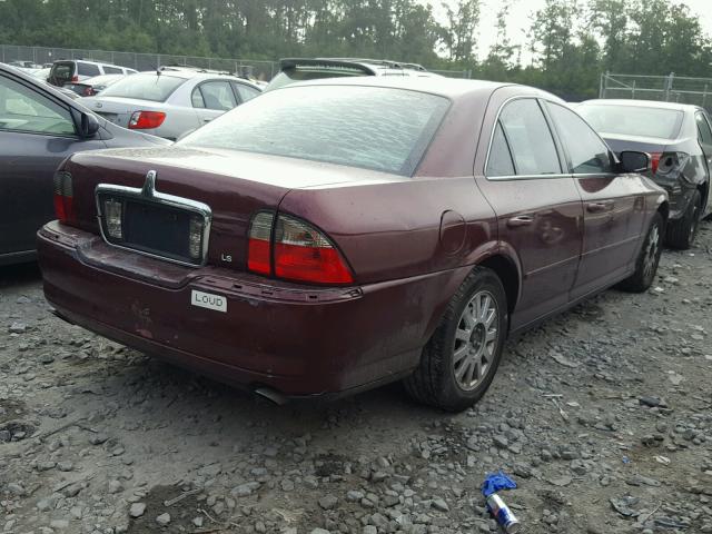 1LNHM86S13Y662279 - 2003 LINCOLN LS 勃艮第红 照片 4