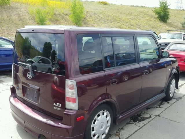JTLKT324150216890 - 2005 TOYOTA SCION XB მუქწითელი ფოტო 4