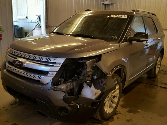 1FM5K8D87DGB70279 - 2013 FORD EXPLORER X GRAY photo 2