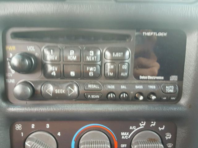 1GKCT18W21K178358 - 2001 GMC JIMMY Negro foto 9