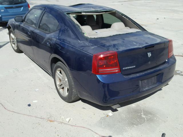 2B3KA43GX6H454008 - 2006 DODGE CHARGER BLUE photo 3