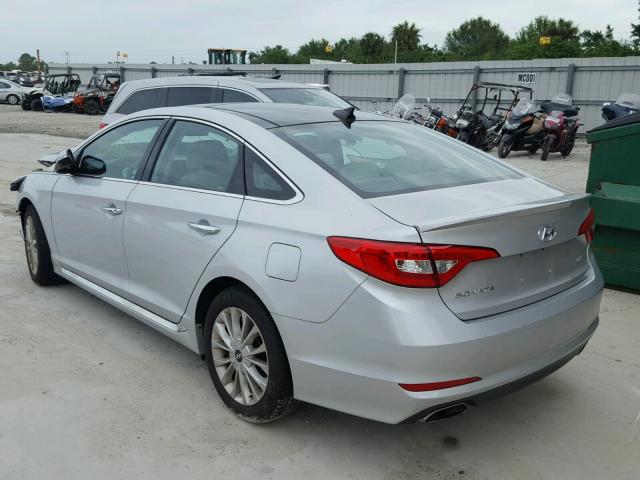 5NPE34AF1FH143784 - 2015 HYUNDAI SONATA SPO SILVER photo 3