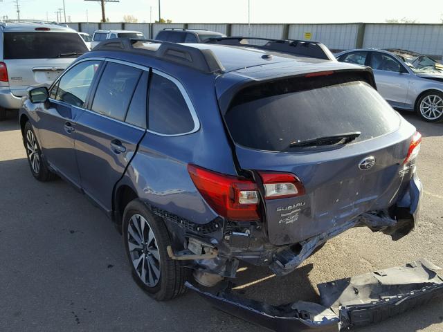 4S4BSAJC7F3345837 - 2015 SUBARU OUTBACK 2. BLUE photo 3