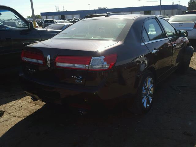 3LNHL2JC3CR838506 - 2012 LINCOLN MKZ MAROON photo 4