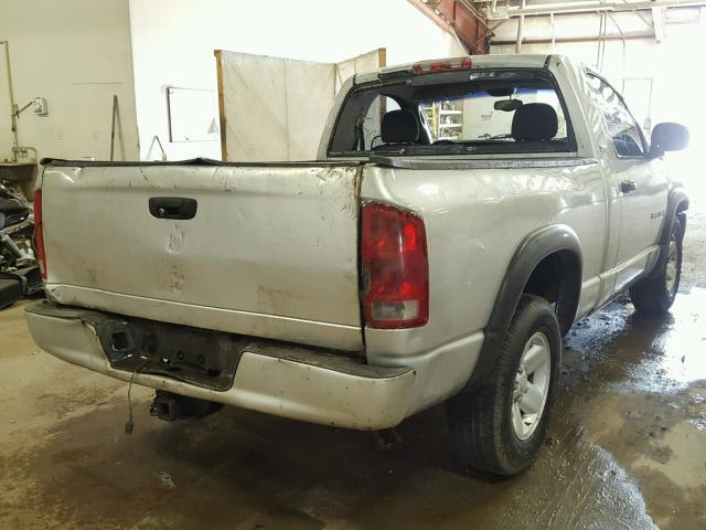 1D7HA16N42J204828 - 2002 DODGE RAM 1500 SILVER photo 4