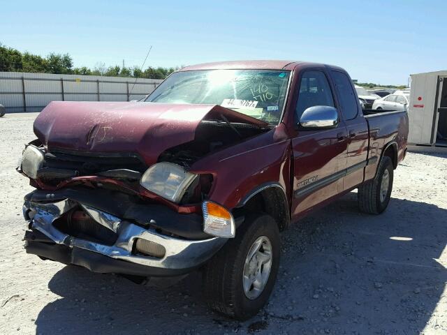 5TBRT34121S140710 - 2001 TOYOTA TUNDRA ACC MAROON photo 2