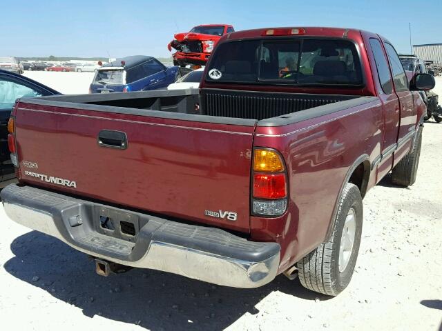 5TBRT34121S140710 - 2001 TOYOTA TUNDRA ACC MAROON photo 4