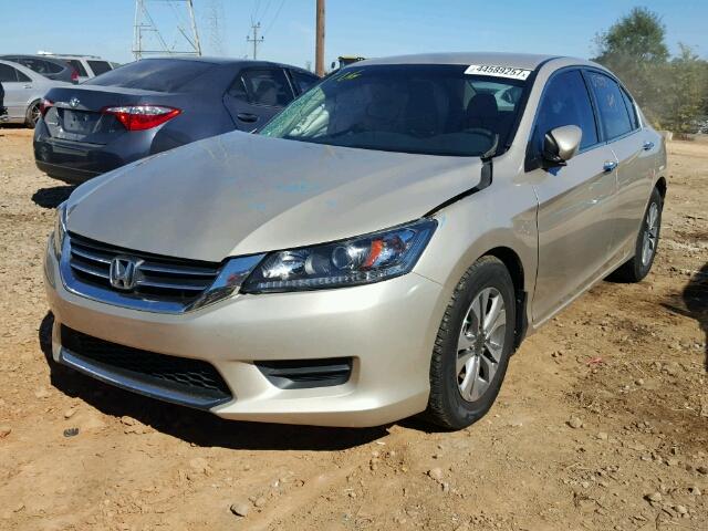 1HGCR2F38DA130027 - 2013 HONDA ACCORD LX GOLD photo 2