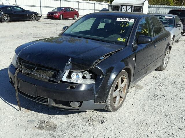 WAULC68E64A025957 - 2004 AUDI A4 1.8T QU BLACK photo 2