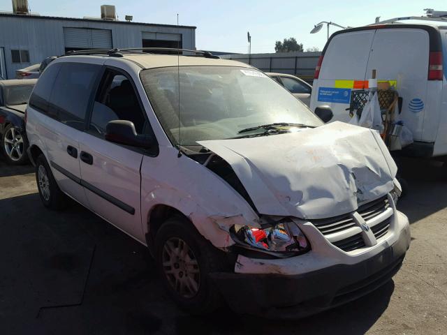 1D4GP25B15B369478 - 2005 DODGE CARAVAN SE WHITE photo 1