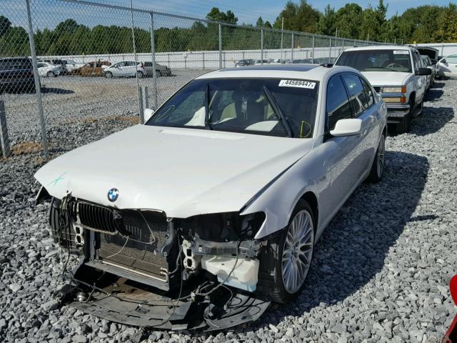 WBAHN83528DT79059 - 2008 BMW 750 LI WHITE photo 2