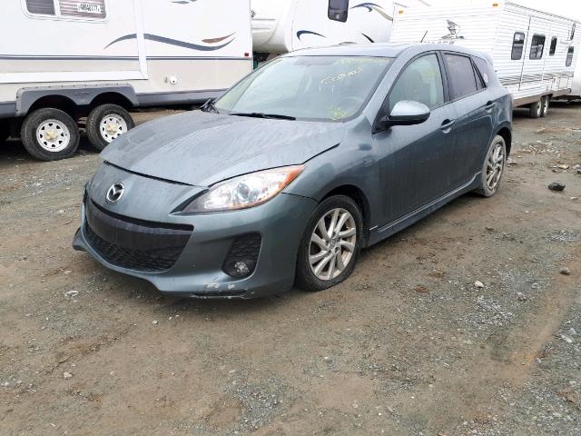 JM1BL1L76C1595109 - 2012 MAZDA 3 I GRAY photo 2