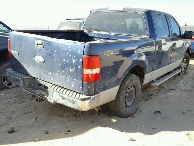 1FTPW14V67KB84223 - 2007 FORD F150 BLUE photo 4