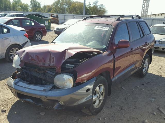 KM8SC13E55U014159 - 2005 HYUNDAI SANTA FE G MAROON photo 2