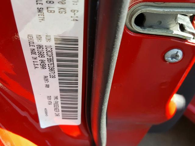 1C3CDFBB7ED907139 - 2014 DODGE DART SXT RED photo 10