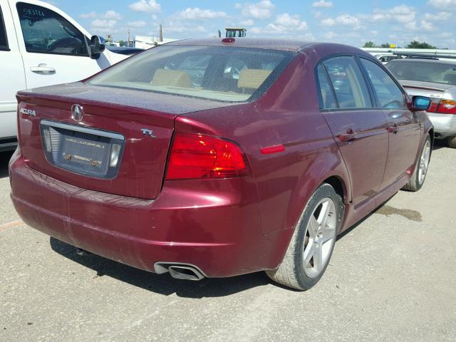 19UUA66295A063904 - 2005 ACURA TL RED photo 4