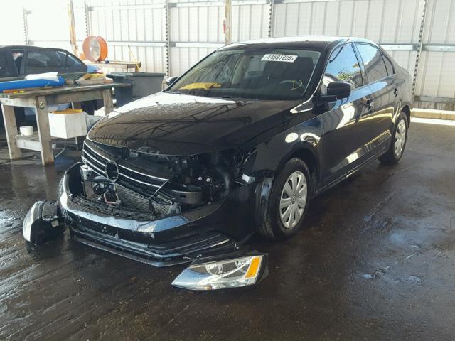 3VW2K7AJ1FM413650 - 2015 VOLKSWAGEN JETTA BASE Սև լուսանկար 2