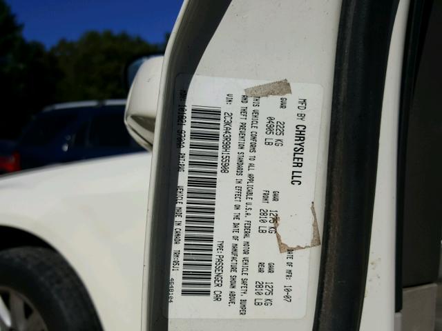 2C3KA43R98H155908 - 2008 CHRYSLER 300 LX WHITE photo 10