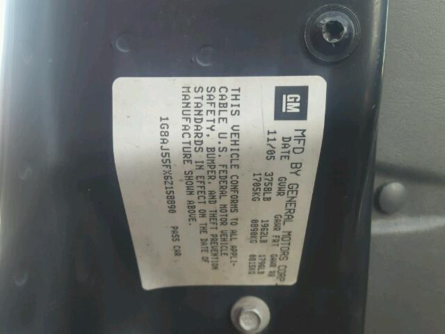 1G8AJ55FX6Z158890 - 2006 SATURN ION LEVEL BLUE photo 10