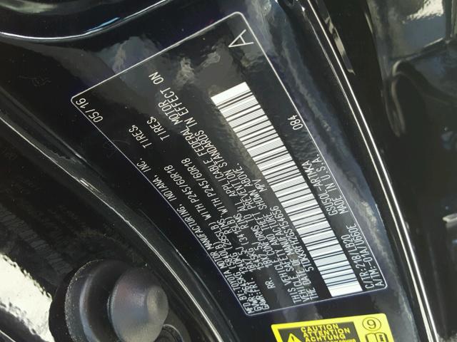 5TDKKRFH2GS154656 - 2016 TOYOTA HIGHLANDER შავი ფოტო 10