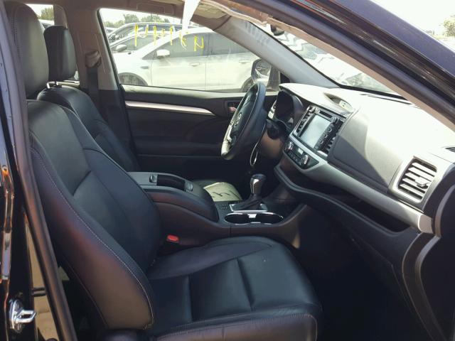 5TDKKRFH2GS154656 - 2016 TOYOTA HIGHLANDER შავი ფოტო 5