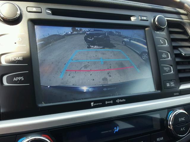 5TDKKRFH2GS154656 - 2016 TOYOTA HIGHLANDER შავი ფოტო 9