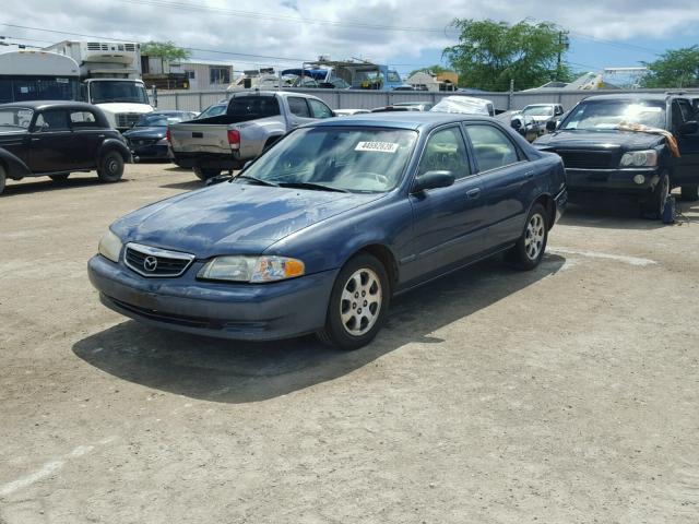 1YVGF22C225269357 - 2002 MAZDA 626 LX BLUE photo 2