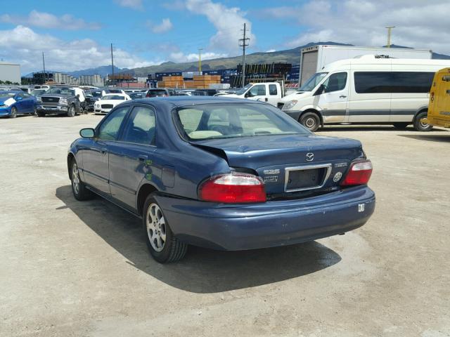 1YVGF22C225269357 - 2002 MAZDA 626 LX BLUE photo 3