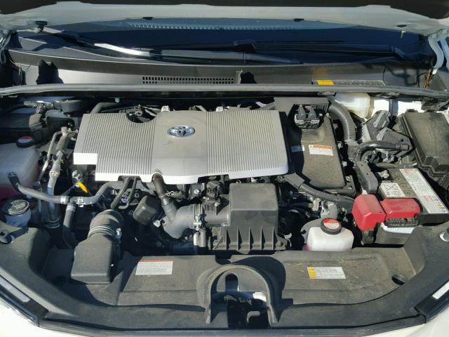 JTDKBRFU7G3512977 - 2016 TOYOTA PRIUS BLACK photo 7