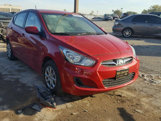 KMHCT5AE6EU145227 - 2014 HYUNDAI ACCENT ORANGE photo 1