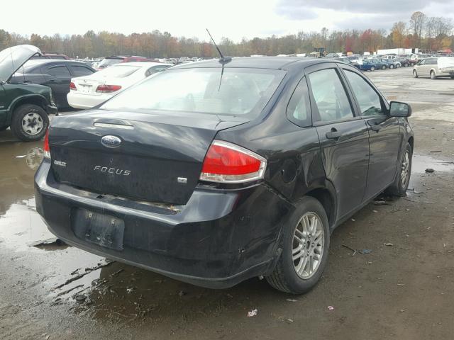 1FAHP35N69W206699 - 2009 FORD FOCUS SE BLACK photo 4