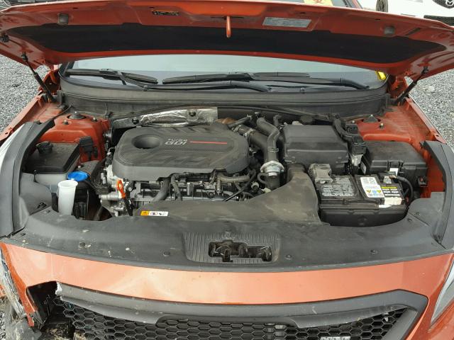 5NPE34AB7FH115016 - 2015 HYUNDAI SONATA SPO ORANGE photo 7