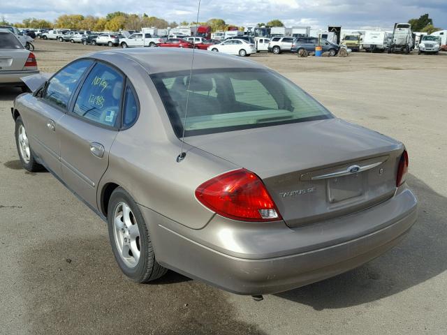 1FAFP53U52G235334 - 2002 FORD TAURUS TAN photo 3