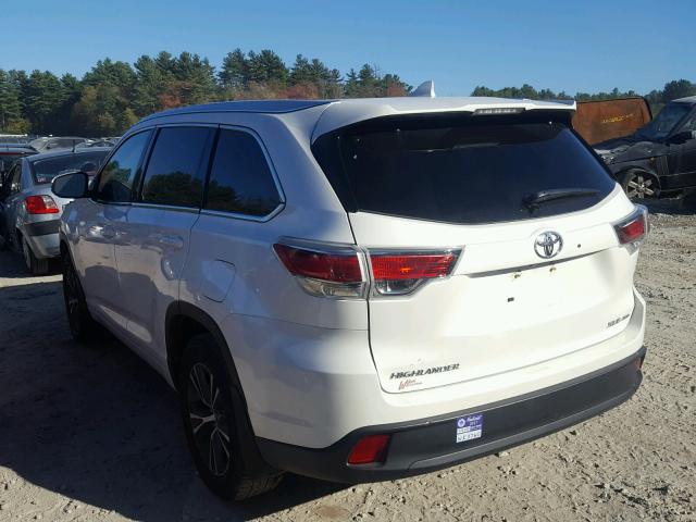 5TDJKRFH6GS334931 - 2016 TOYOTA HIGHLANDER WHITE photo 3