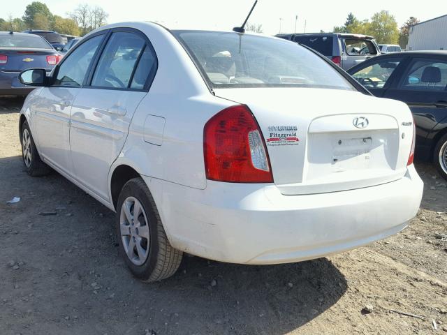 KMHCN46C49U326862 - 2009 HYUNDAI ACCENT GLS WHITE photo 3