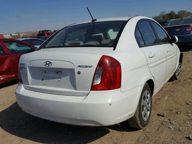 KMHCN46C49U326862 - 2009 HYUNDAI ACCENT GLS WHITE photo 4