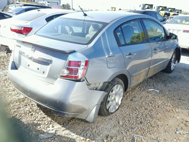 3N1AB6AP7CL635952 - 2012 NISSAN SENTRA SILVER photo 4