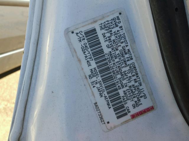 JT2SK12E8R0219148 - 1994 TOYOTA CAMRY LE 白色 照片 10